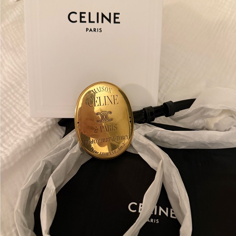 Celine Teen Belt with Gold Belt Buckle - Picture 4 of 13